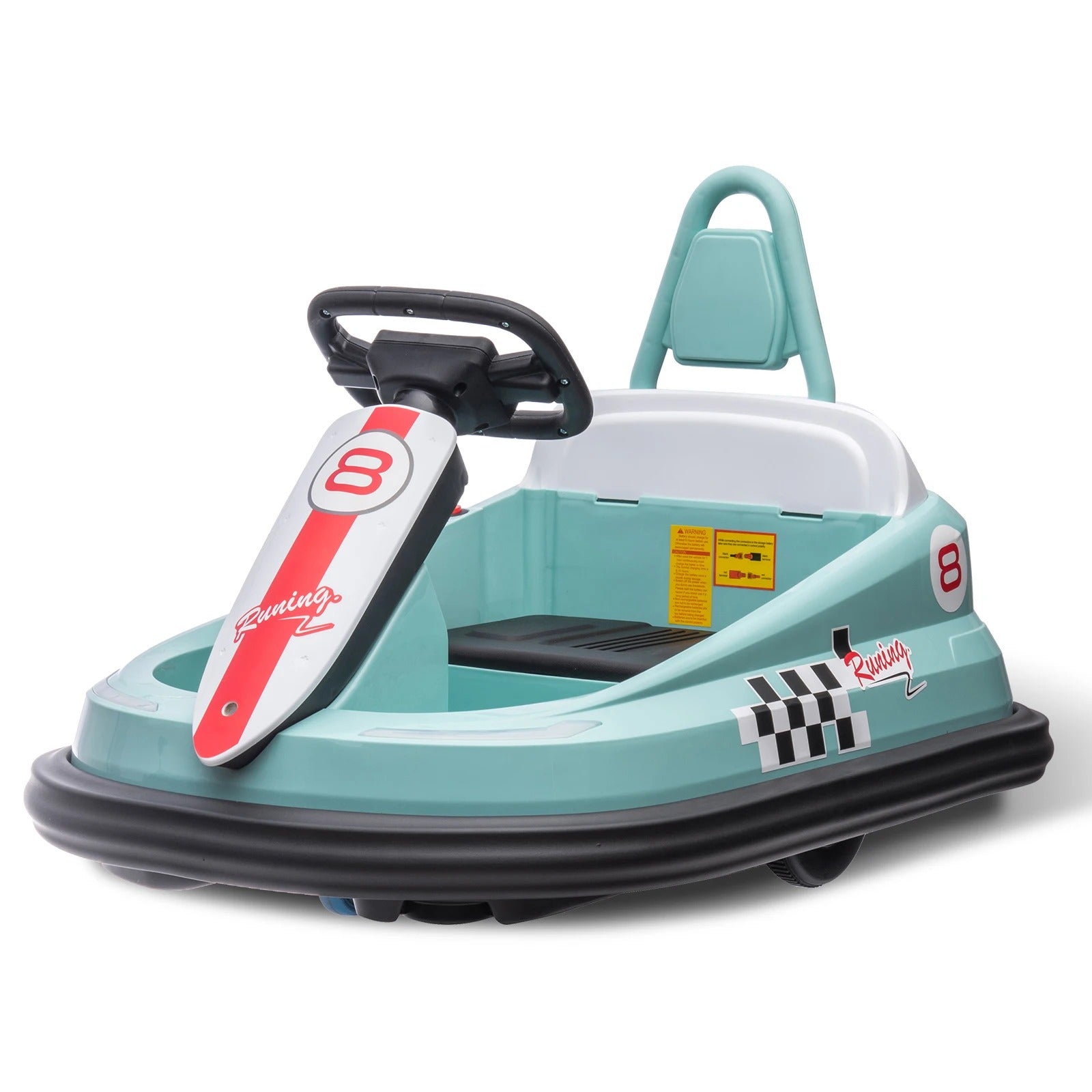 Bumper Car for Toddlers - 6V Electric Ride On Toys for Kids with Lights and Music