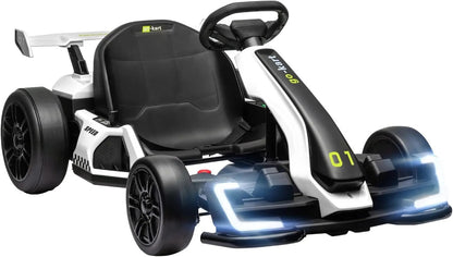 24V Go-Kart for Kids – Adjustable Seat, Drift Capable, 7.5 MPH, Slow Start