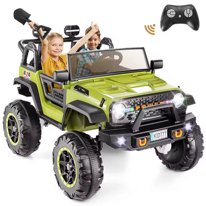 24V 2-Seater Kids Ride-On Jeep | 4×100W Motors, Remote Control, Music, 4WD/2WD